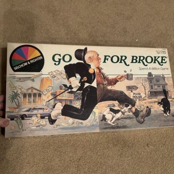 Go For Broke 1985 Board Game Selchow & Righter Board Game - Picture 8 of 14